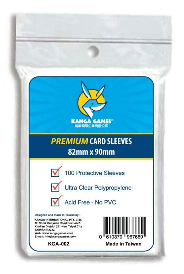 『CM桌遊館』-優質牌套 Premium Card Sleeves (82mm x 90mm) | Kanga桌遊